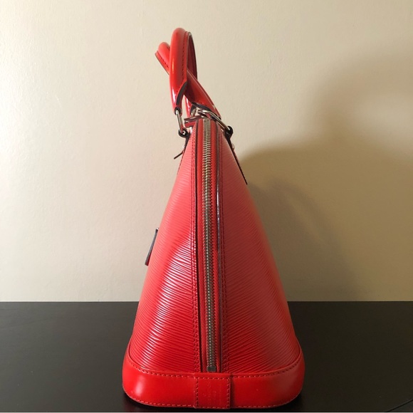 Louis Vuitton Red Epi Alma PM,C0A,Dust Bag,SilverLock/Keys/Strap;DateCode:SN1174 - Picture 6 of 17